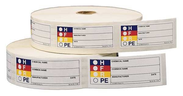 HMIG Label, 1-1/2 In. H, Paper, PK1000