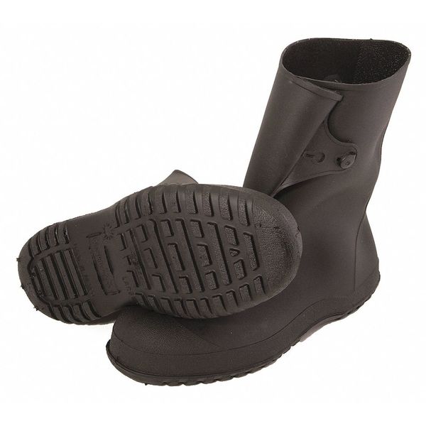 Workbrutes Overboots, Mens, XL, Button Tab, Black, PVC, PR
