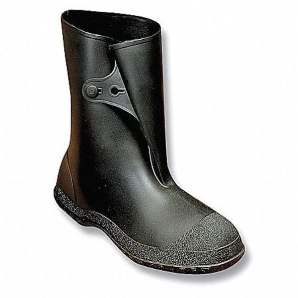 Workbrutes Overboots, Mens, M, Button Tab, Black, PVC, PR