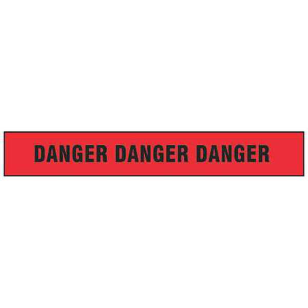 Barricade Tape, Red/Black, 1000 ft x 3 In