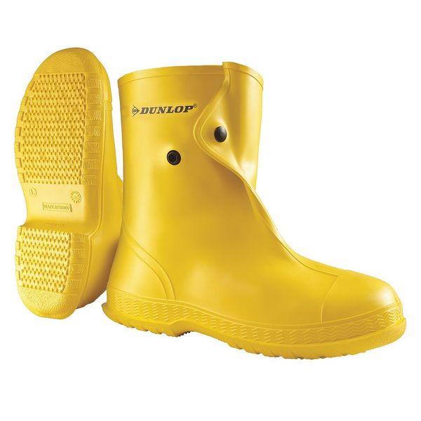 Overboots, Mens, M, Button Tab, Yllw, PVC, PR