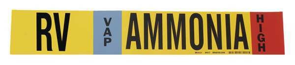 Ammonia Pipe Marker, RV, 3 to 5In