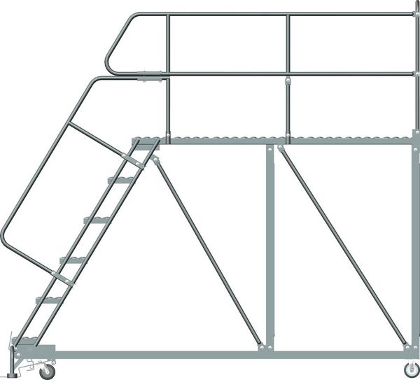 Roll Work Platform, Steel, Single, 60 In.H