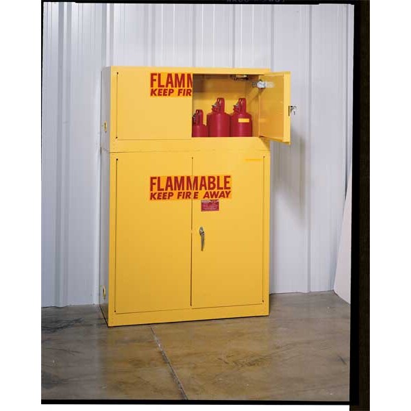 Flammable Safety Cabinet, 15 gal., Yellow