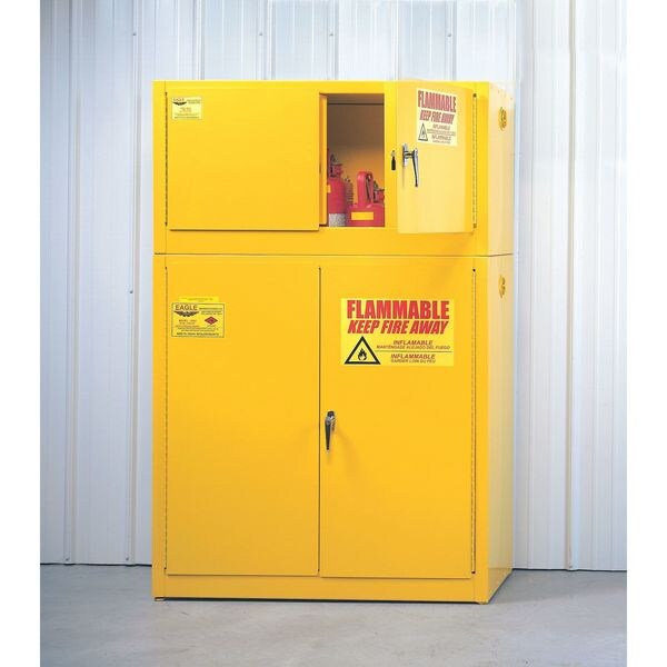 Flammable Safety Cabinet, 15 gal., Yellow