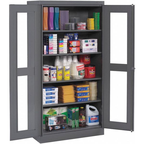 24 ga. ga. Steel Storage Cabinet, 36 in W, 72 in H, Stationary