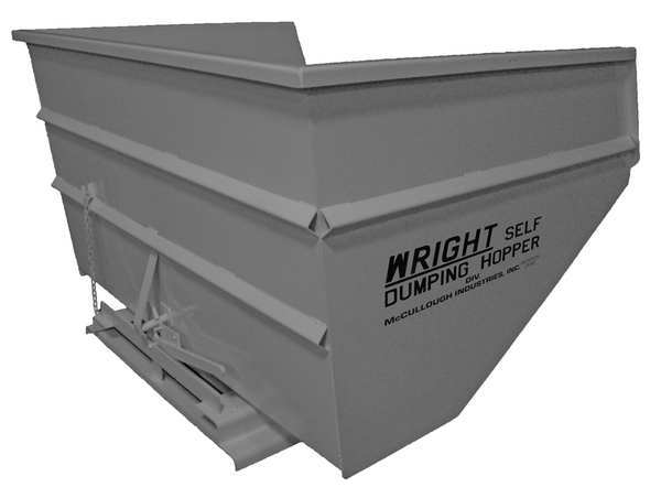 Self Dumping Hopper, 6000 lb., Gray