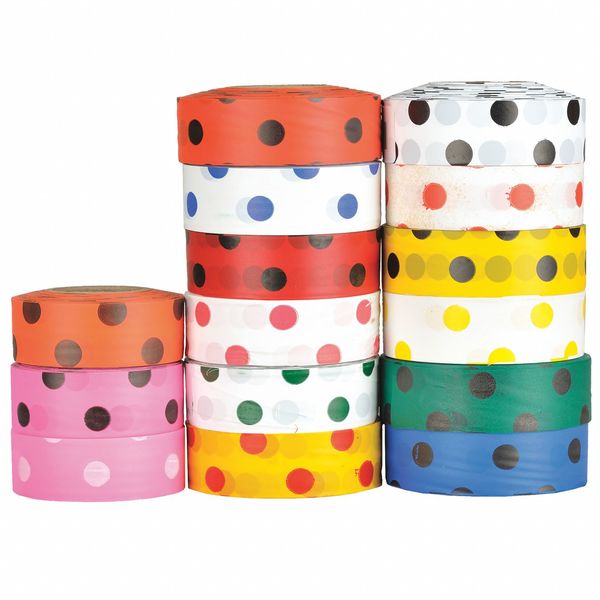 Flagging Tape, White/Blu, 300ft x 1-3/16In