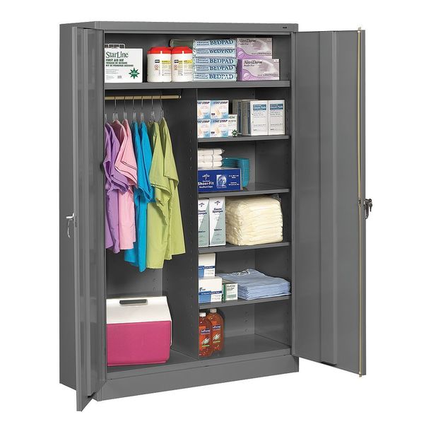 20/22 ga. ga. Carbon Steel Storage Cabinet, 48 in W, 78 in H, Stationary