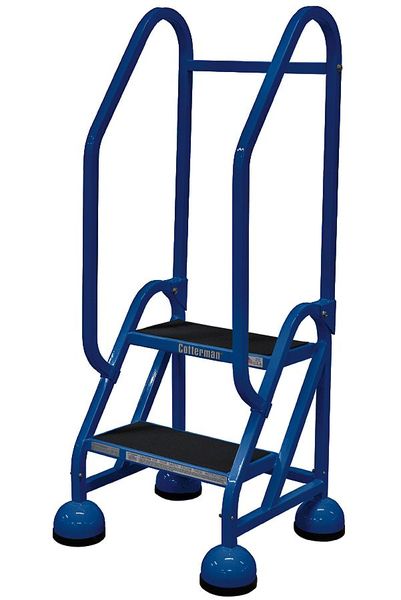 48 in H Steel Rolling Ladder, 2 Steps