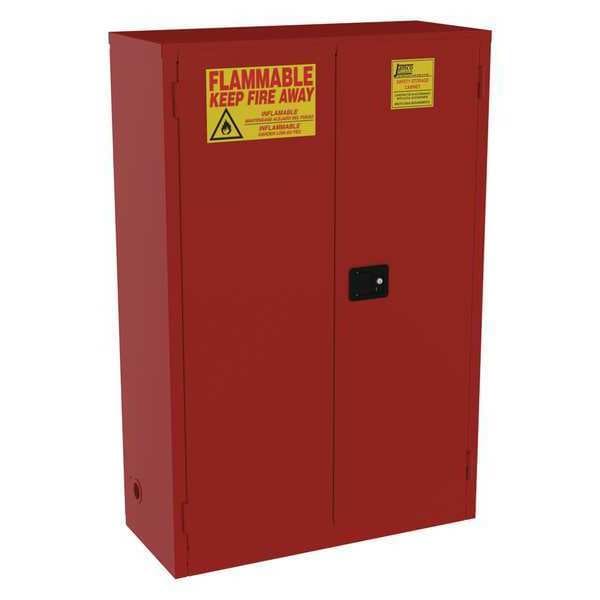 Paint and Ink Cabinet, 72 gal., Flammable, 18 x 65 x 43, Red