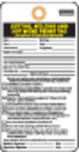 Pmt Tag, 5-3/4 x 3 In, Bk and Yel/Wht, PK25