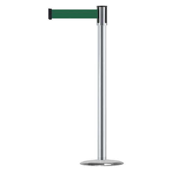 Barrier Post with Belt, Polished Satin