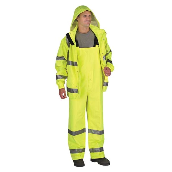 Icon Rain Jacket, Class 3, Type P, Black/Ylw, L