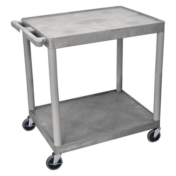 Thermoplastic Resin (Shelf)/High Density Polyethylene (Leg) Flat, 2 Shelves, 400 lb
