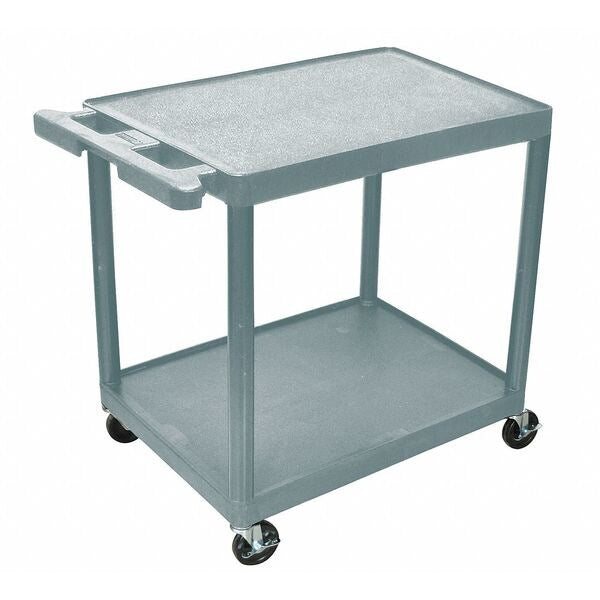Thermoplastic Resin (Shelf)/High Density Polyethylene (Leg) Flat, 2 Shelves, 400 lb