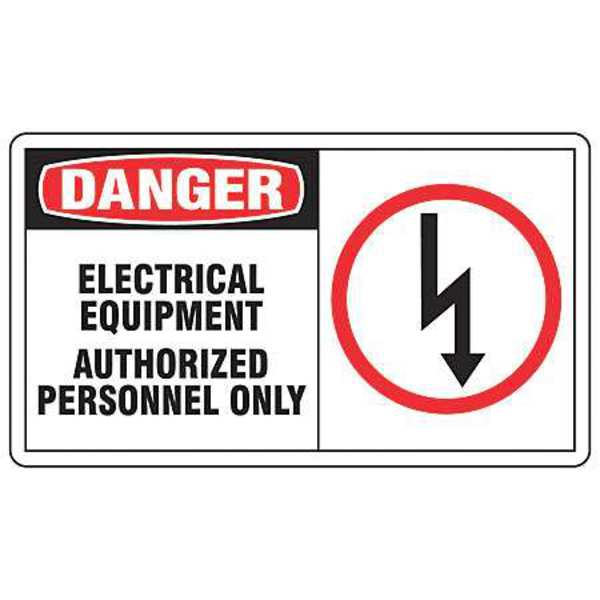 Safety Label, 3 1/2 in Height, 5 in English, LELC053VSP