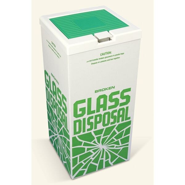 48 gal Flat Trash Can Lid, 12 1/2 in W/Dia, Green, Plastic, 1 Openings
