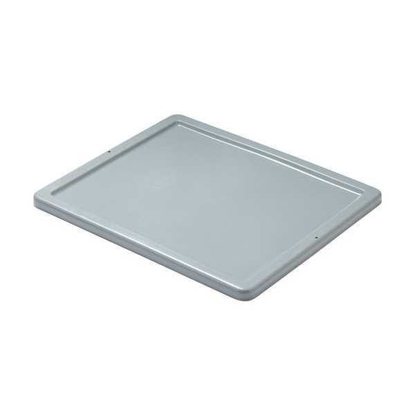 Gray Plastic Lid, 23.8 in L, 19.8 in W, 1