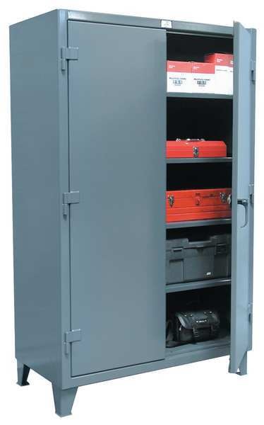 12 ga. Steel Storage Cabinet, 60 in W, 78 in H, Stationary