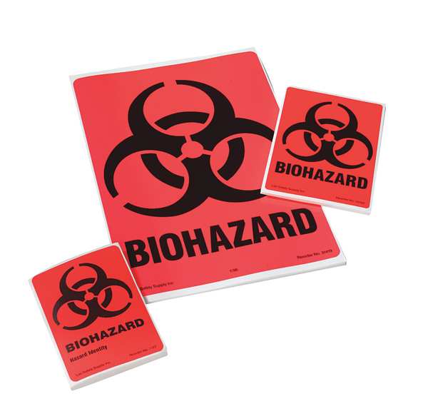 Warning Label, 4 In. H, 2-7/8 In. W, PK40