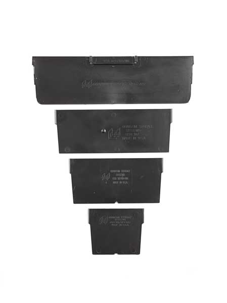 Plastic Divider, Black, 5-3/4 in L, 3 in W, 3 in H