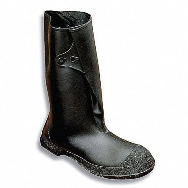 Workbrutes Overboots, Mens, XL, Button Tab, Black, PVC, PR