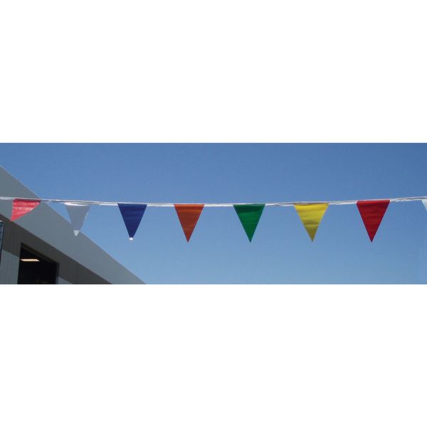 Pennants, Polyethylene, Multicolor, 60 ft.
