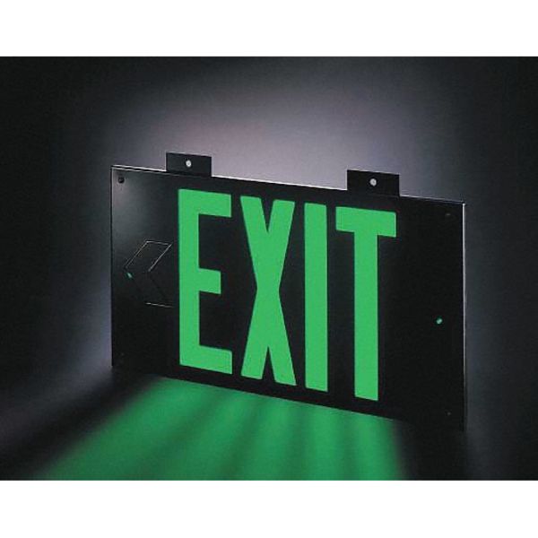 Exit Sign, 8 5/8 in x 15 7/8 in, Plastic