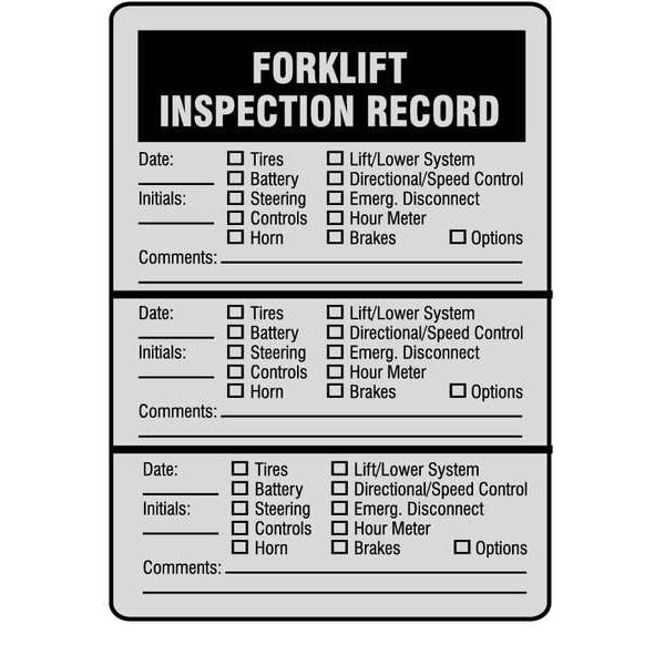 Label, Foil, 3x4.25 In, Forklift, PK25