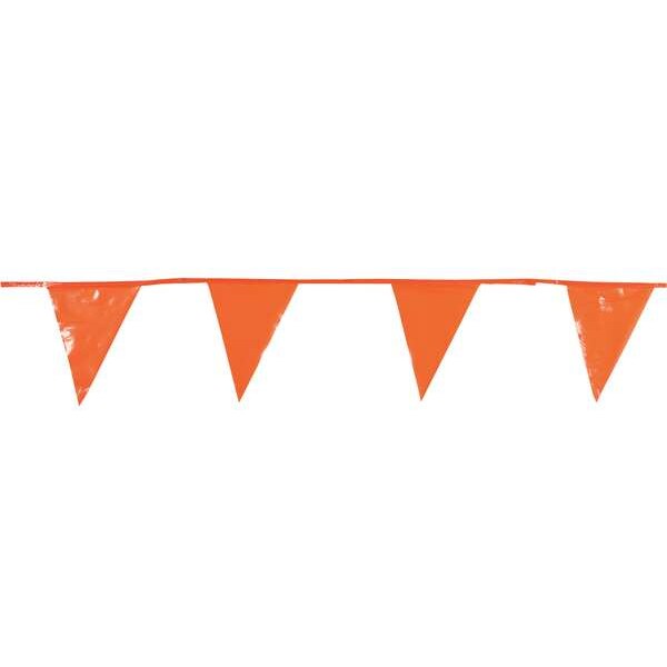 Pennants, Polyethylene, Orange, 100 ft.