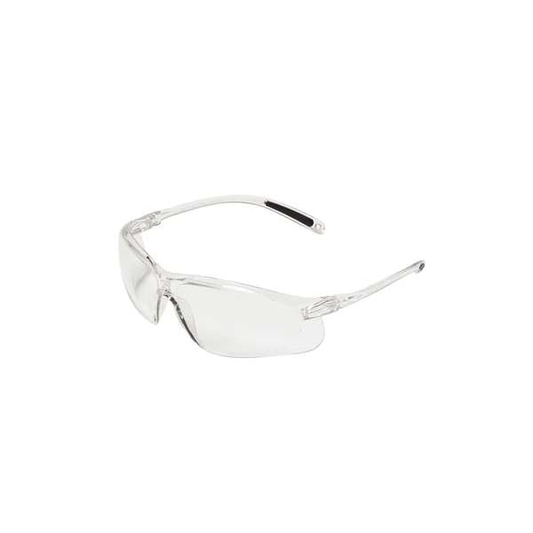 Safety Glasses, Half-Frame, Fog-Ban Anti-Fog Coating, Clear Frame, Clear Lens