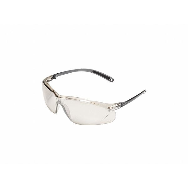 Safety Glasses, Wraparound Blue Mirror Polycarbonate Lens, Scratch-Resistant