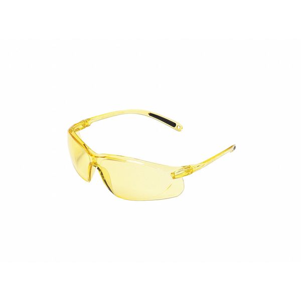 Safety Glasses, Wraparound Blue Mirror Polycarbonate Lens, Scratch-Resistant
