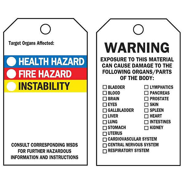 Tag, Vinyl, Target Organs Affected, PK25, 76229