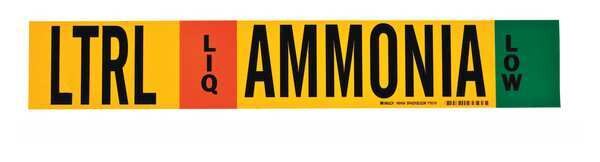 Ammonia Pipe Marker, LTRL, 8In and Above, 90454