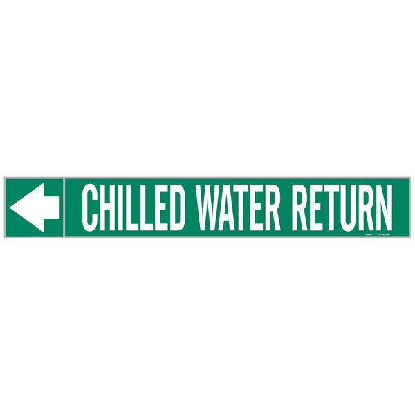 Pipe Marker, Chilled Water Return, 2 In.H