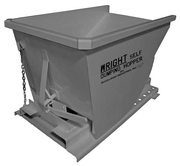 Self Dumping Hopper, 6000 lb., Gray