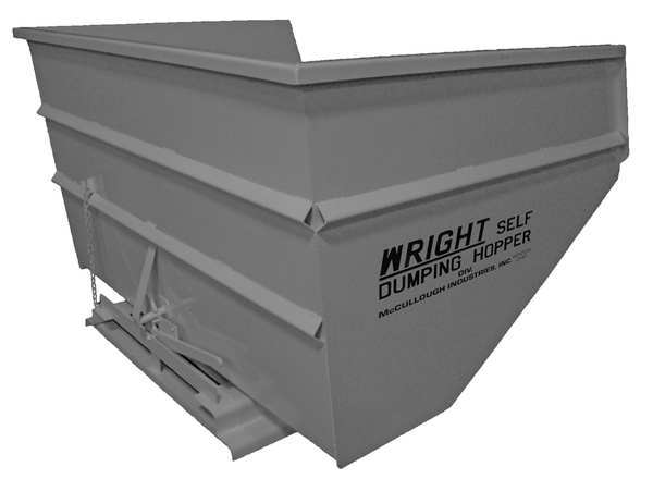 Self Dumping Hopper, 6000 lb., Gray