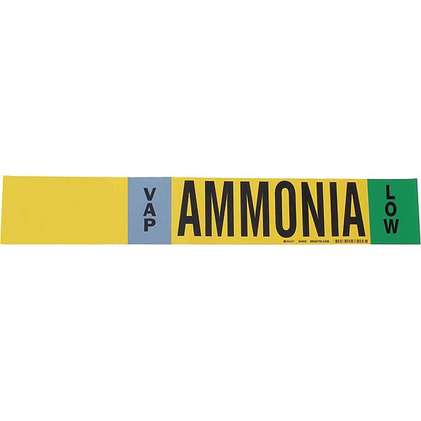 Ammonia Pipe Marker, IIAR, 3 to 5In, 90469