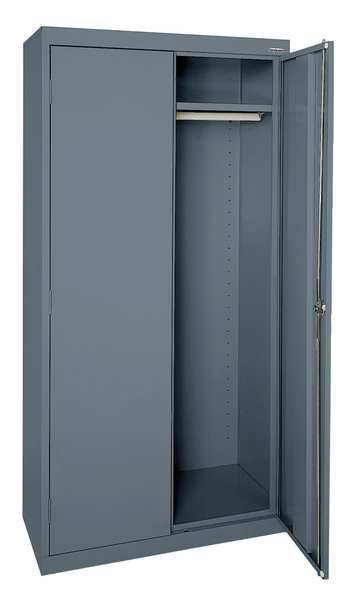 20/22 ga. ga. Steel Storage Cabinet, 46 in W, 72 in H, Stationary