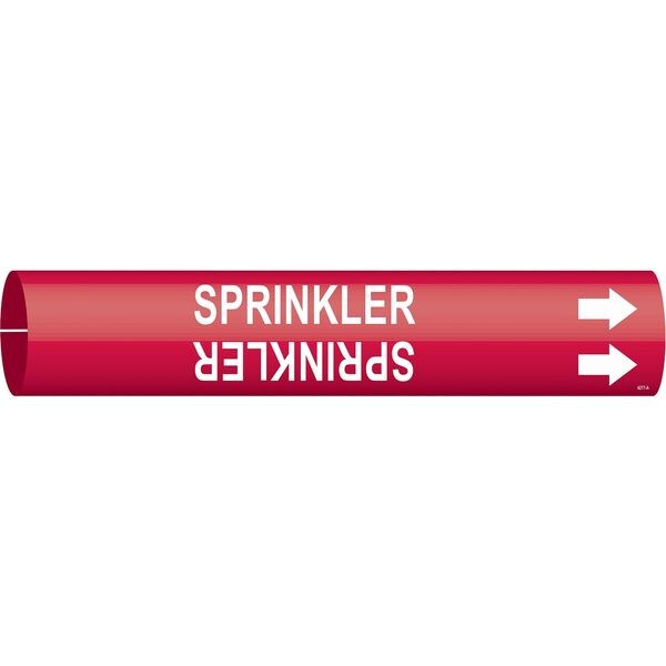 Pipe Marker, Sprinkler, Red, 3/4 to1-3/8 In