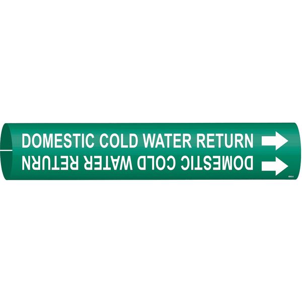 Pipe Marker, Domestic Cold Water Return, 4049-A