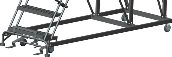 Roll Work Platform, Steel, Single, 60 In.H
