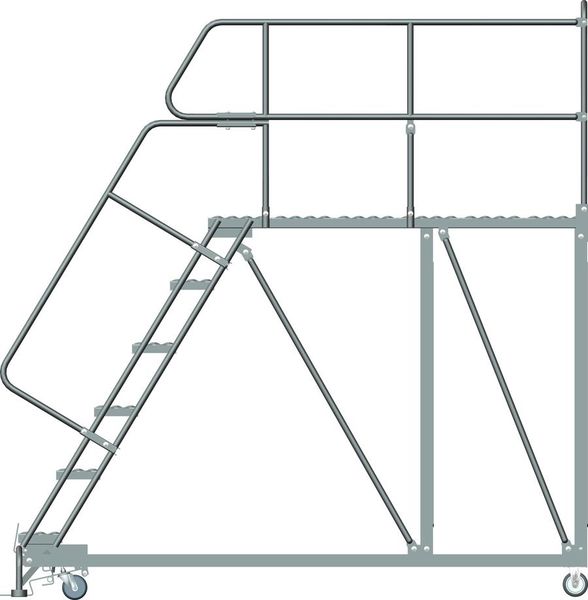 Roll Work Platform, Steel, Single, 60 In.H