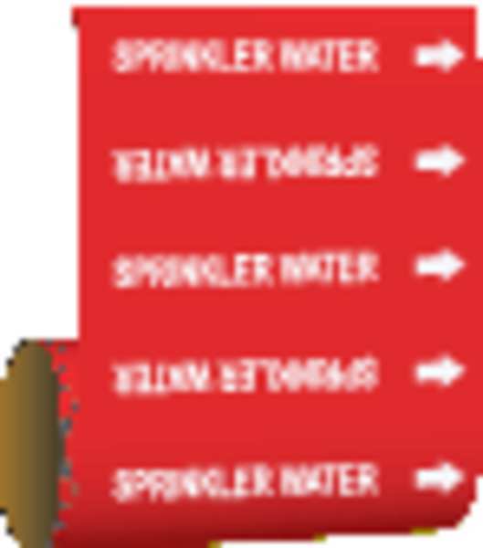 Pipe Marker, Sprinkler Water, Red, 41476