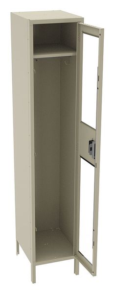 Wardrobe Locker, 15 in W, 18 in D, 78 in H, (1) Tier, (1) Wide, Sand