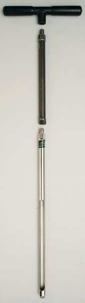 Soil Probe, 33 In, Chrome Plated