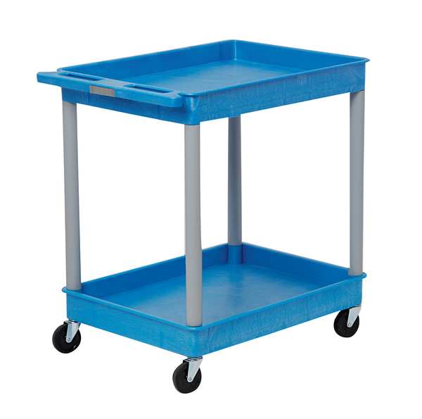 Thermoplastic Resin (Shelf)/High Density Polyethylene (Leg) Flat, 3 Shelves, 400 lb