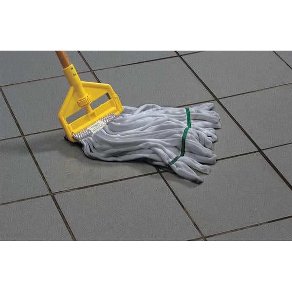 6 in Tube Wet Mop, 16 oz Dry Wt, Quick Change Connection, Cut-End, Red, Microfiber, ST45R
